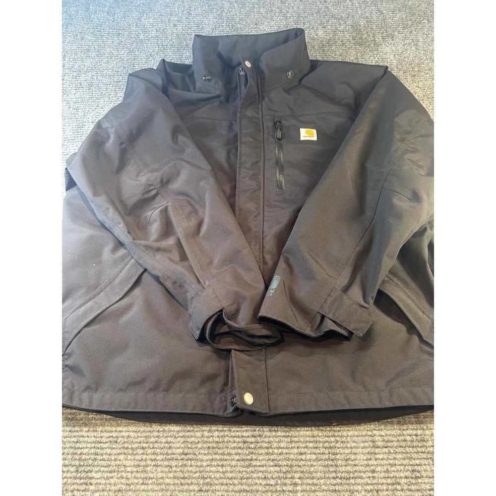 Carhartt J162 039 Rain/Outdoor Gray Jacket Size XL Storm Defender (Read)